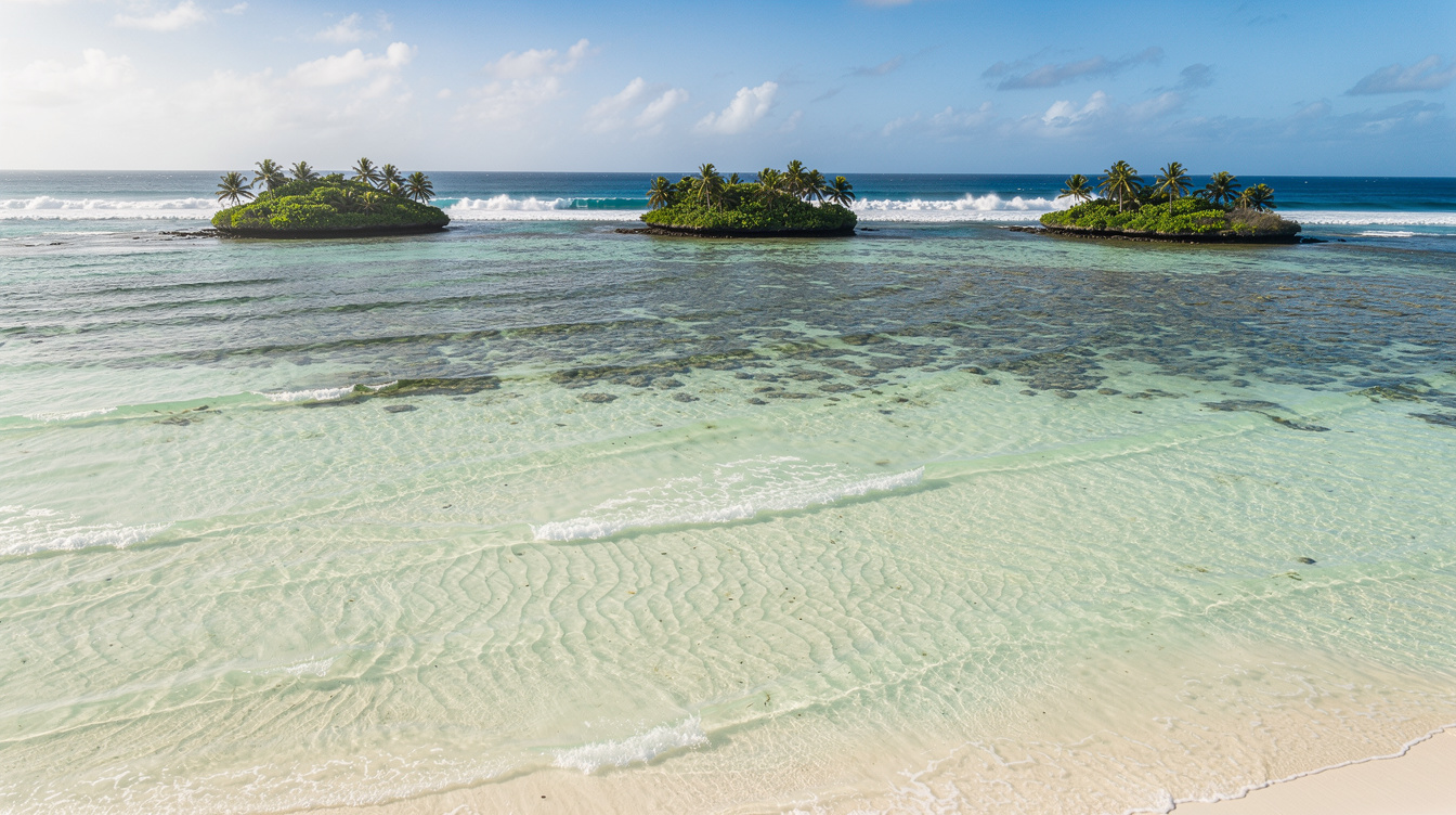 Muri Beach's lagoon looks calm from shore, the reef passes decide when it actually is