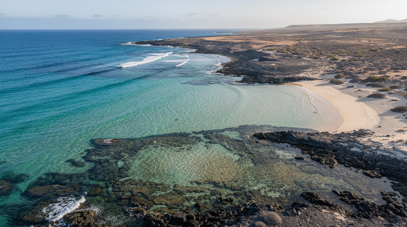 Fuerteventura's trade wind hits 20 mph and splits the island into 2 different coasts