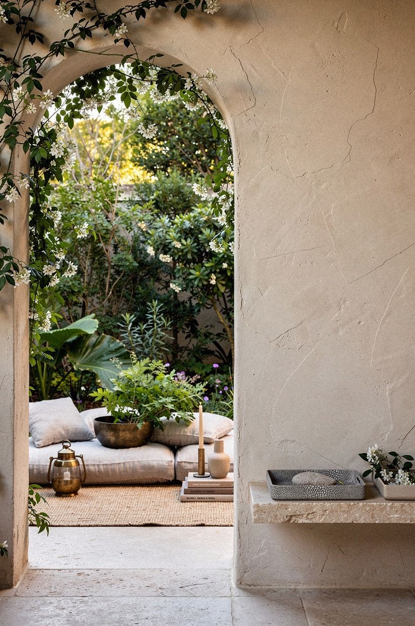 Anchor the entrance with climbing jasmine