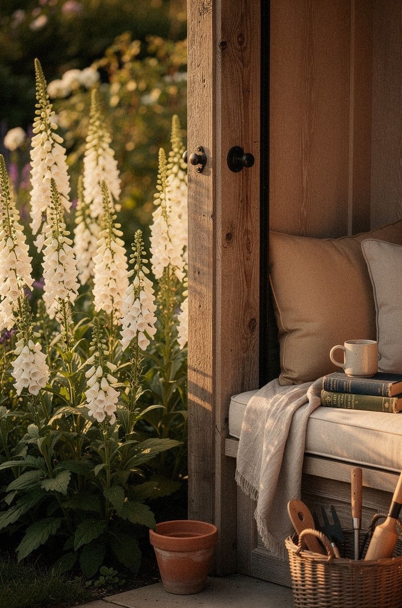Plant foxgloves beside the hidden doorway