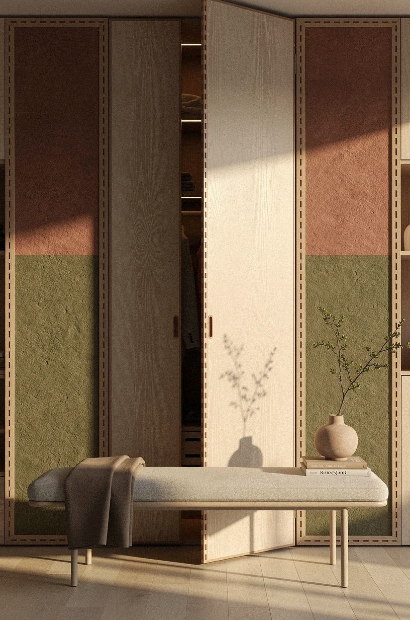 Build a wardrobe wall with a hidden pocket door