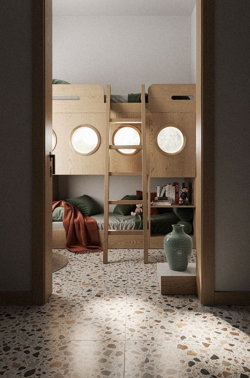 Why do porthole windows make the nook feel bigger?