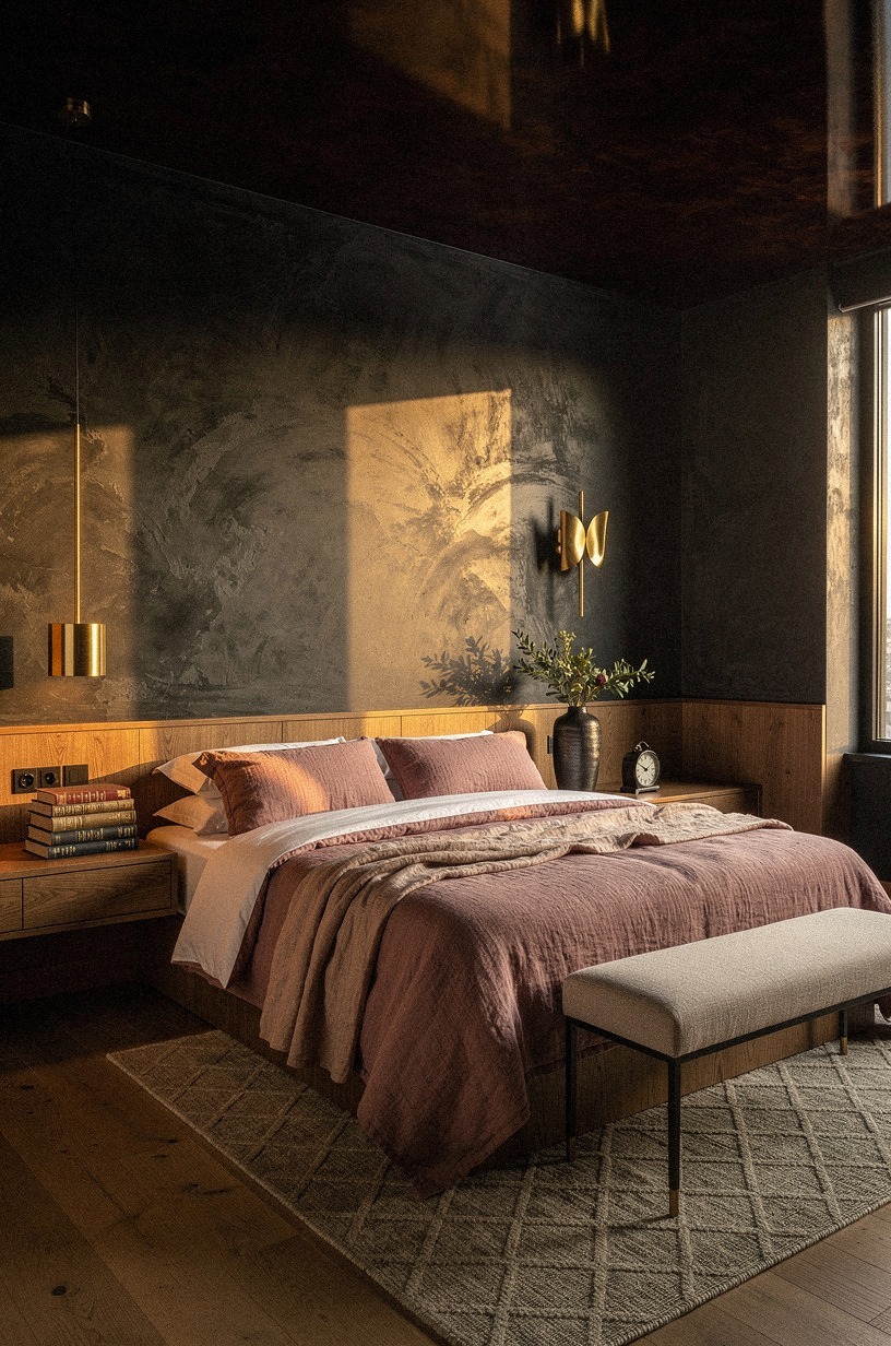 Paint the ceiling a glossy espresso