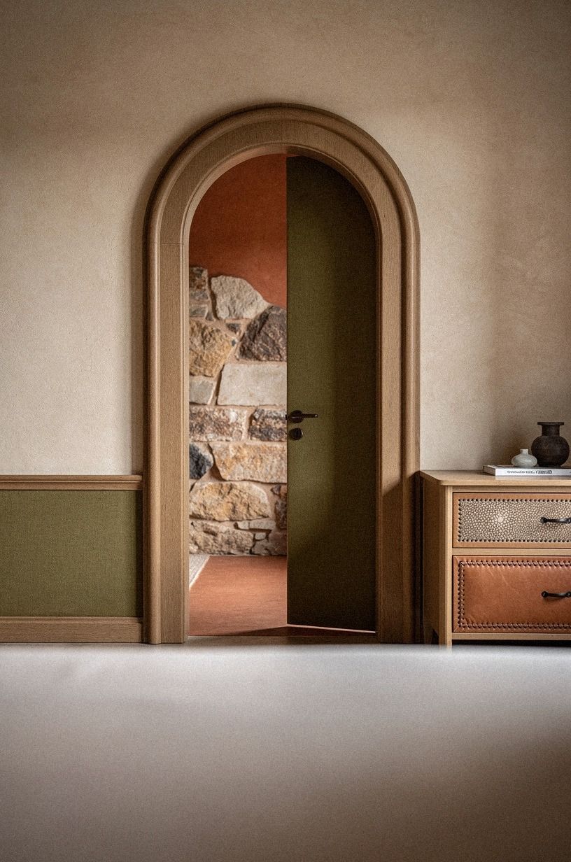 Use arched molding for a storybook reveal