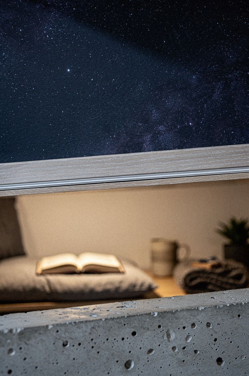 Wrap the ceiling in starry wallpaper
