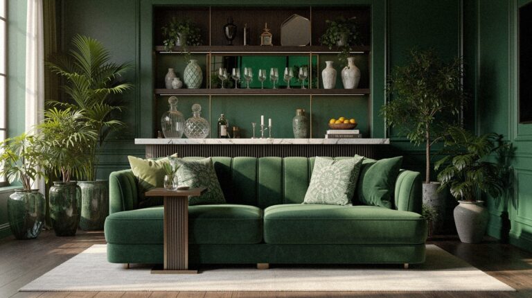 14 Green Speakeasy Decor Ideas for a Rich Botanical Bar