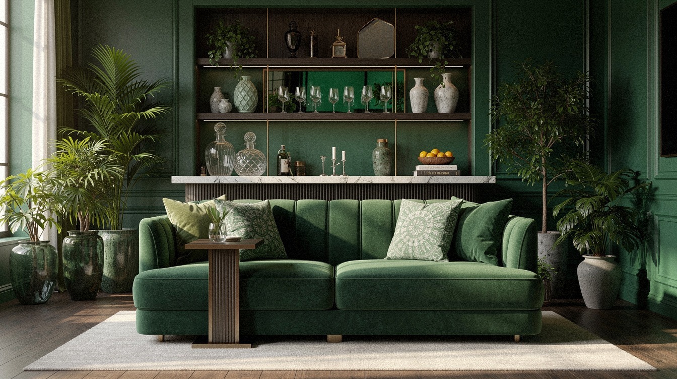 14 Green Speakeasy Decor Ideas for a Rich Botanical Bar