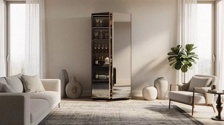 Easy Hidden Bar Ideas Behind a Mirror Door Guests Never Notice