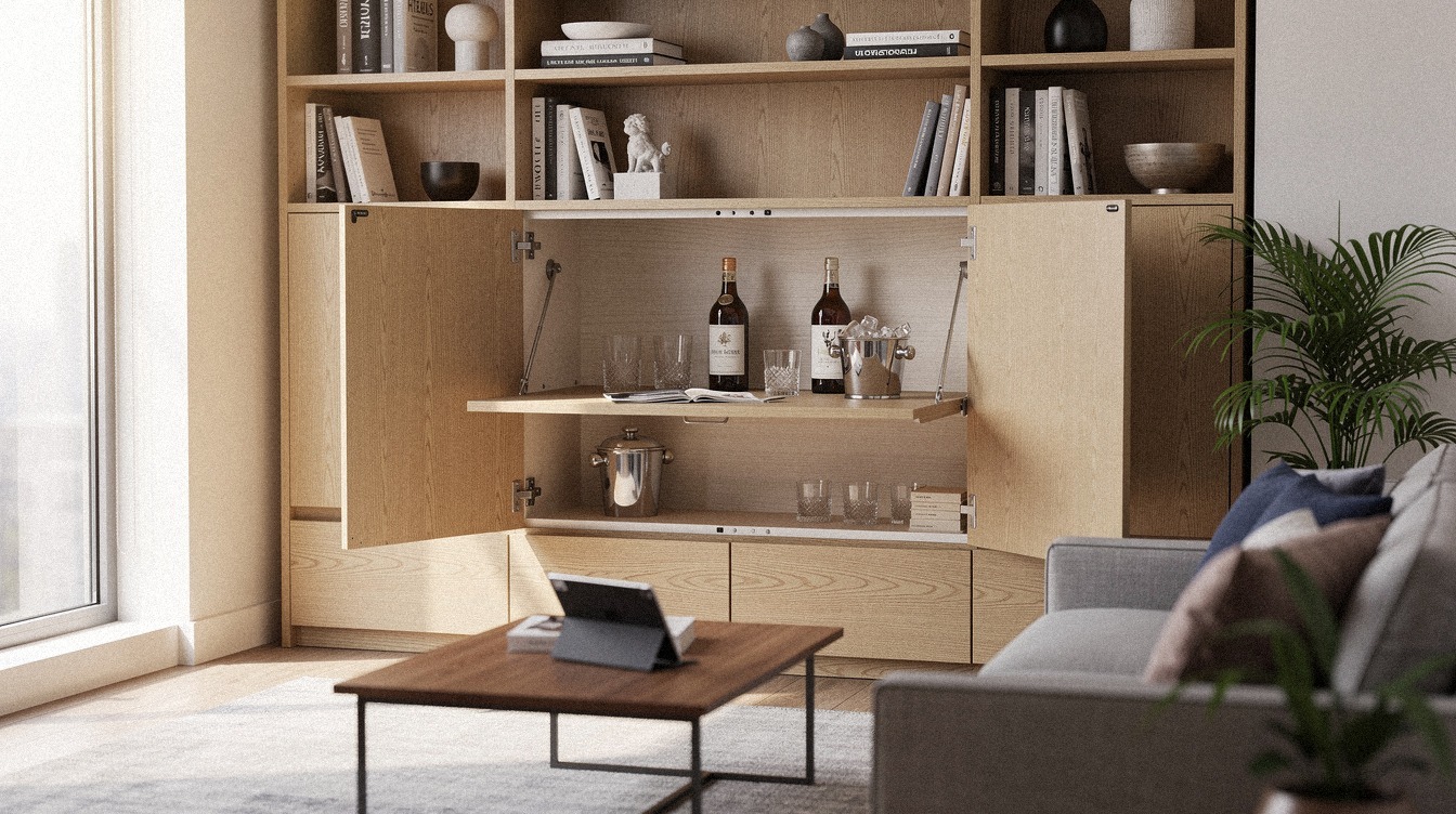 I Tried Hidden Mini Bar Ideas for Small Spaces, My Apartment Finally Fits