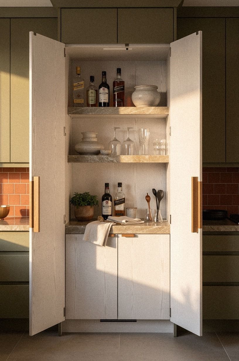 Carve the bar into a pantry wall