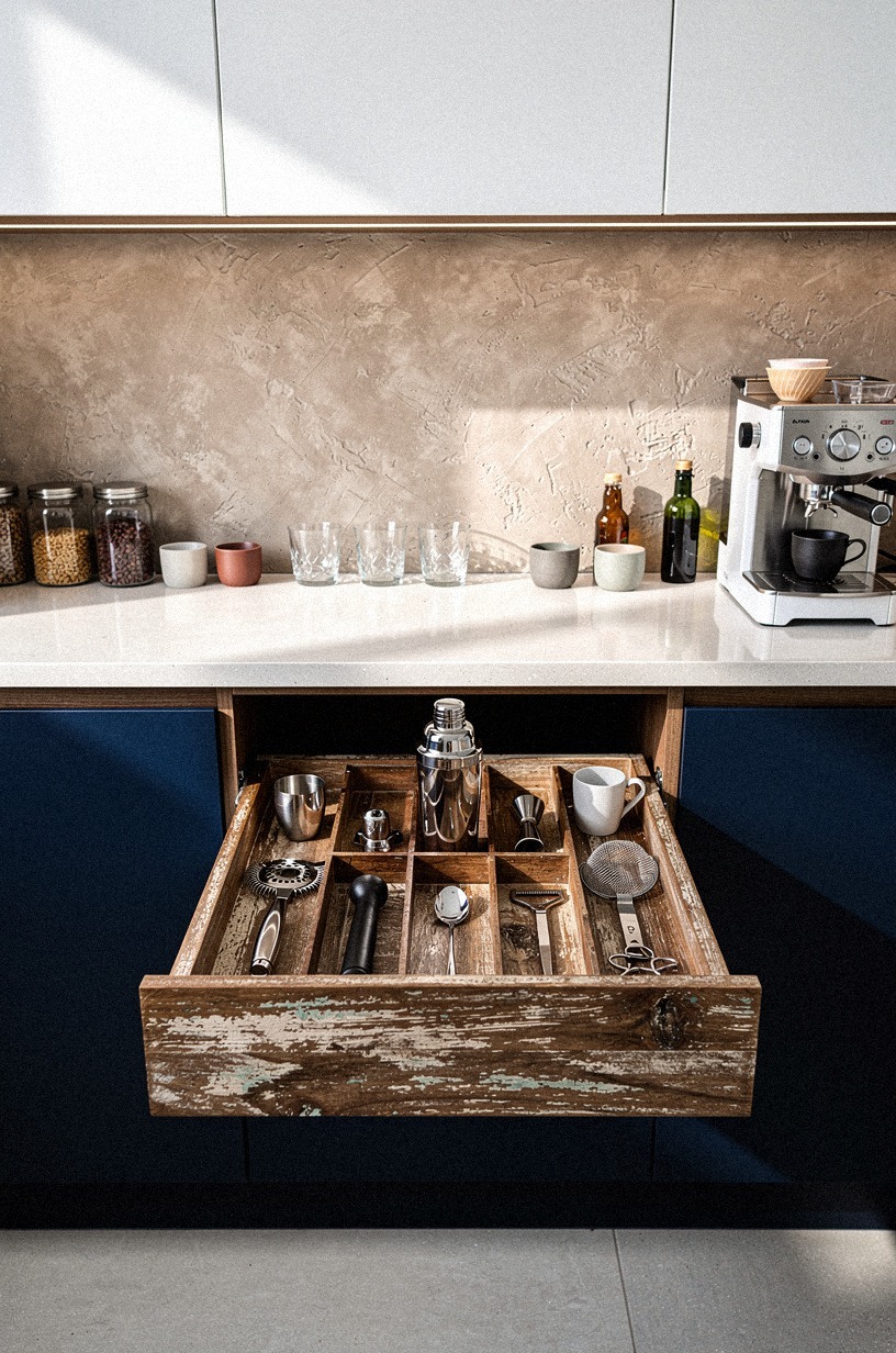 Build a cabinet pullout for bar tools