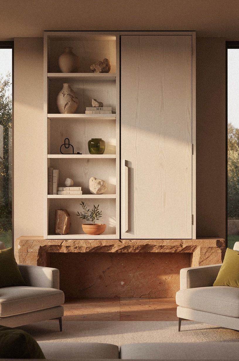 Disguise the stair wall with bookcase panels