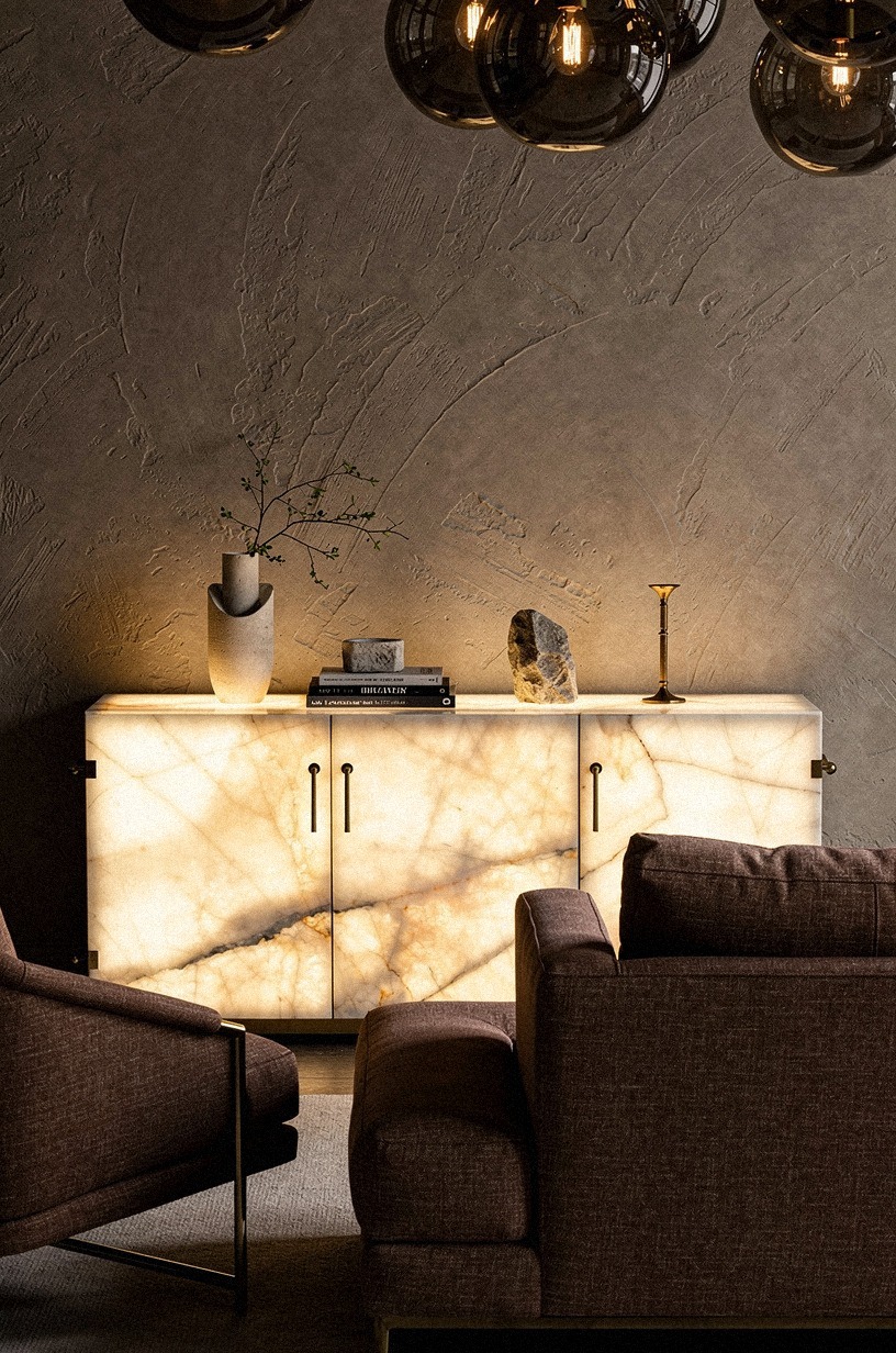 Dim the ceiling with smoked glass globes