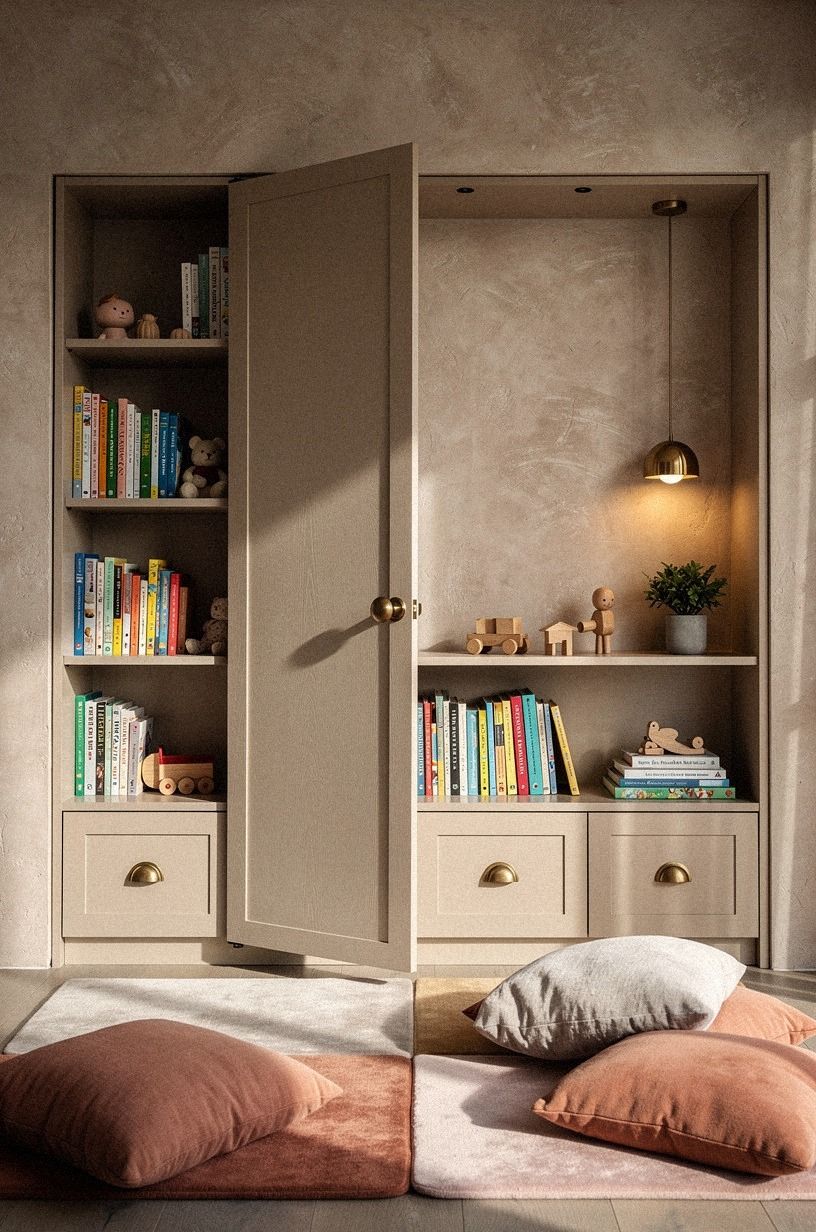 Anchor the hideout with a paneled play wall