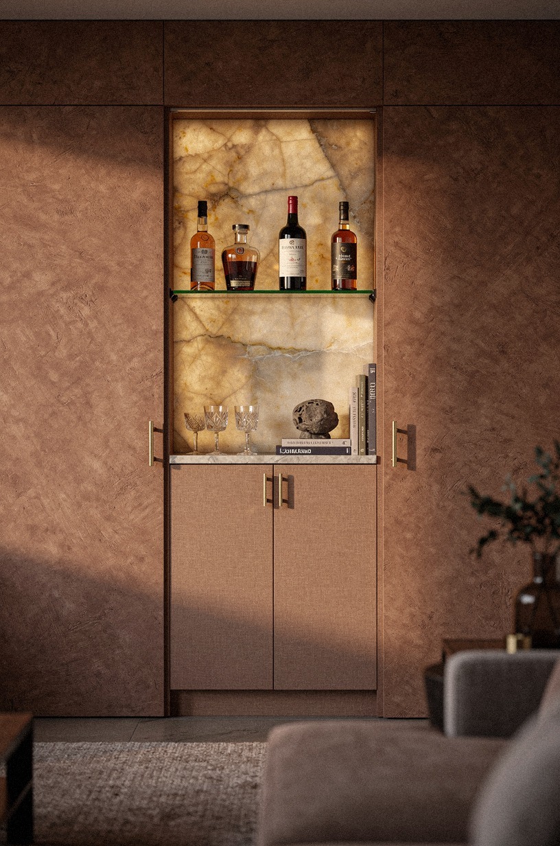 Darken the walls with tobacco brown paint
