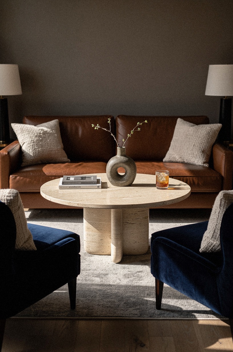 I swapped the coffee table for nesting cocktail tables