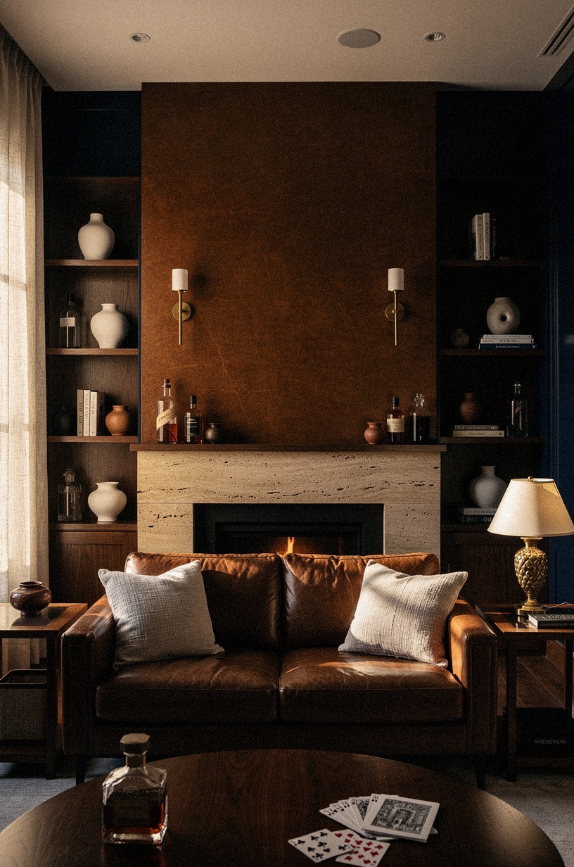 Paint one wall saloon tobacco brown
