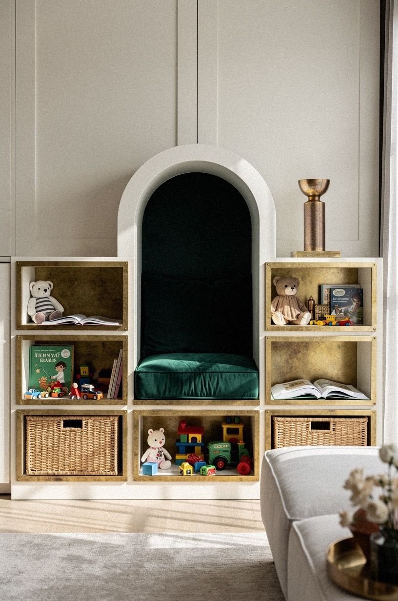 Build a crawl-through arch beside the sofa
