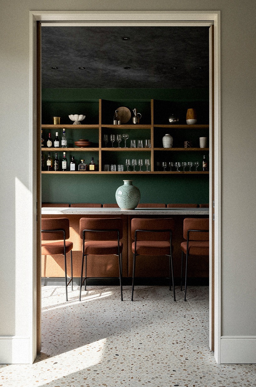 Paint the ceiling a smoked charcoal