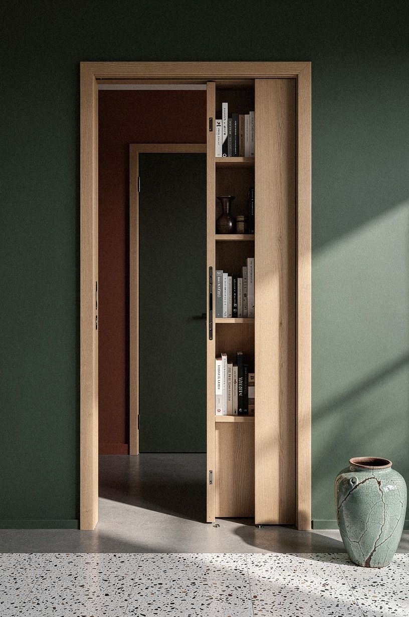 I recessed the hinge inside the side panel