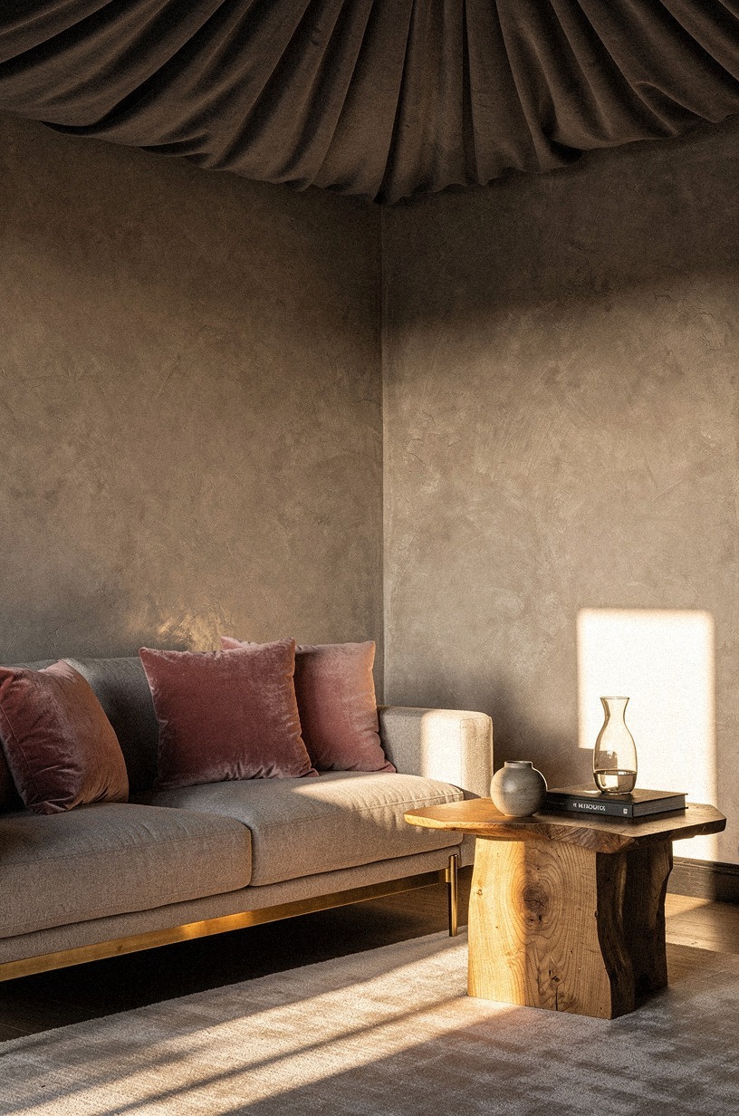 A marble bistro and leather wingback: the perfect reading nook