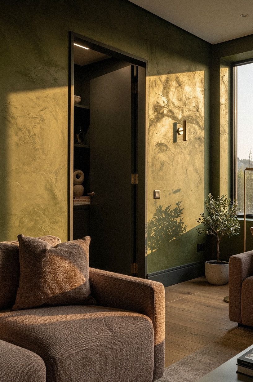 Paint the reveal in smoky olive