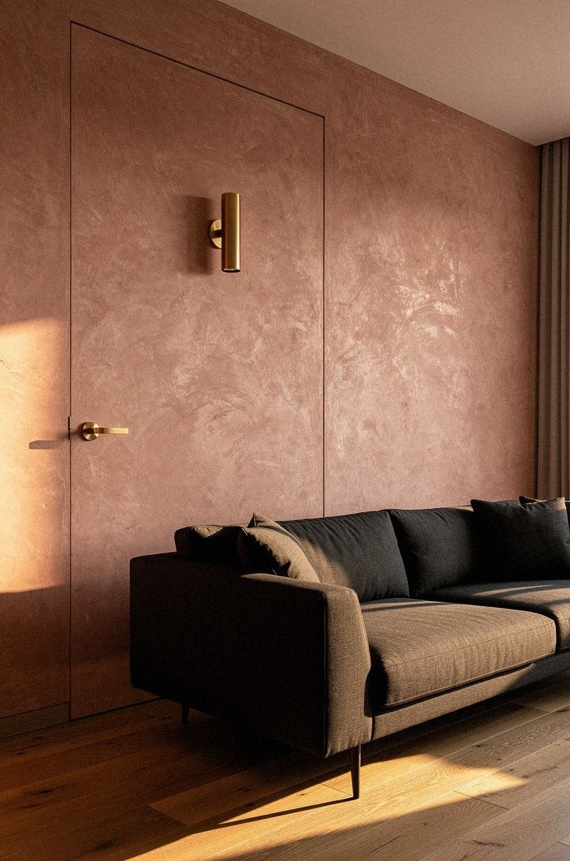 Hide the latch inside a brass sconce