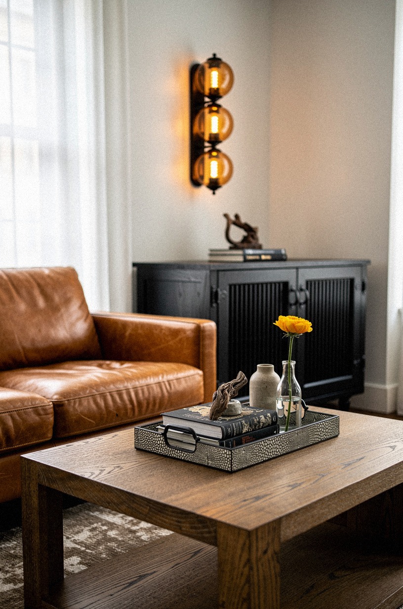 Add amber sconces instead of overhead light