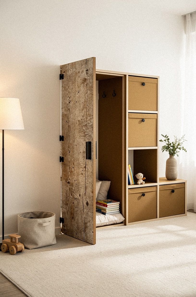 Paint a mural door into the paneling