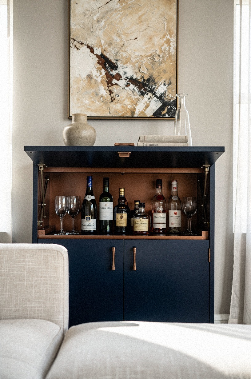 Hang art over the drop-down door