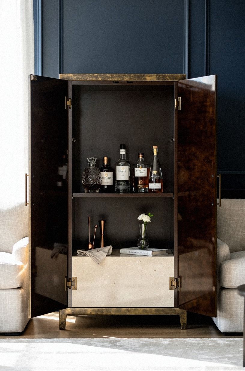 Paint the reveal in glossy espresso lacquer