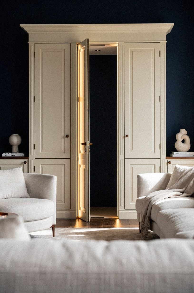 Frame the passage with picture lights
