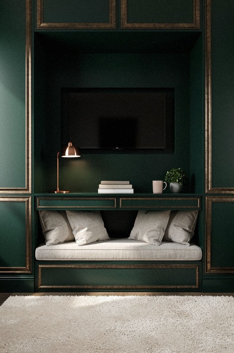 Paint the gaming nook in midnight green