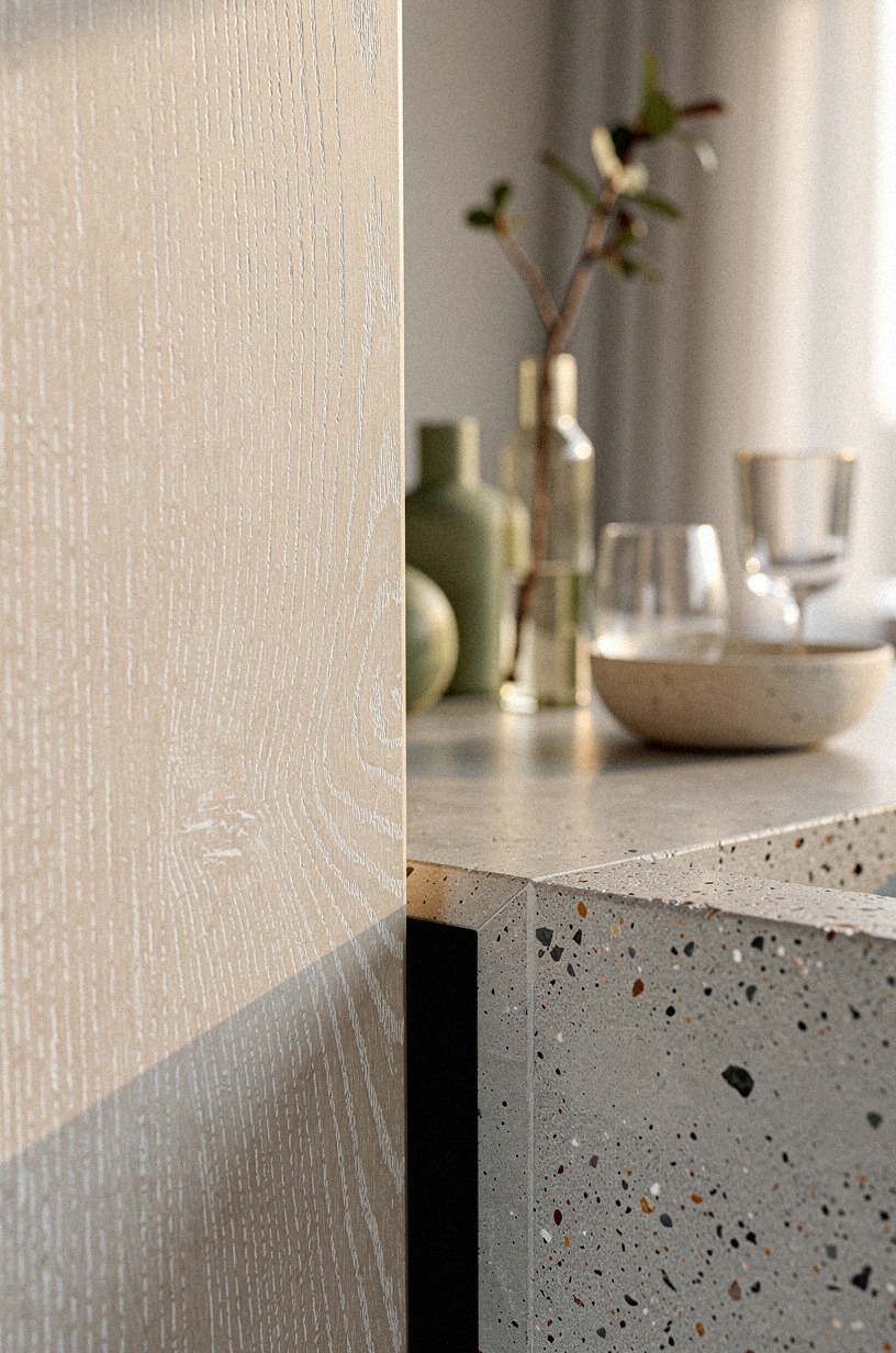 Install pocket doors around a dry bar