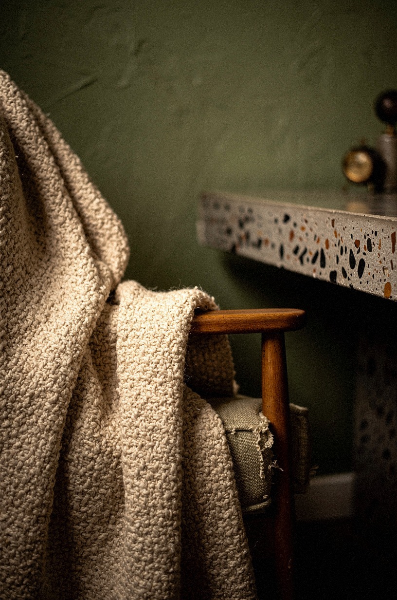 Drape a Heavy Linen Throw Over a Mid-Century Armchair Gone Threadbare