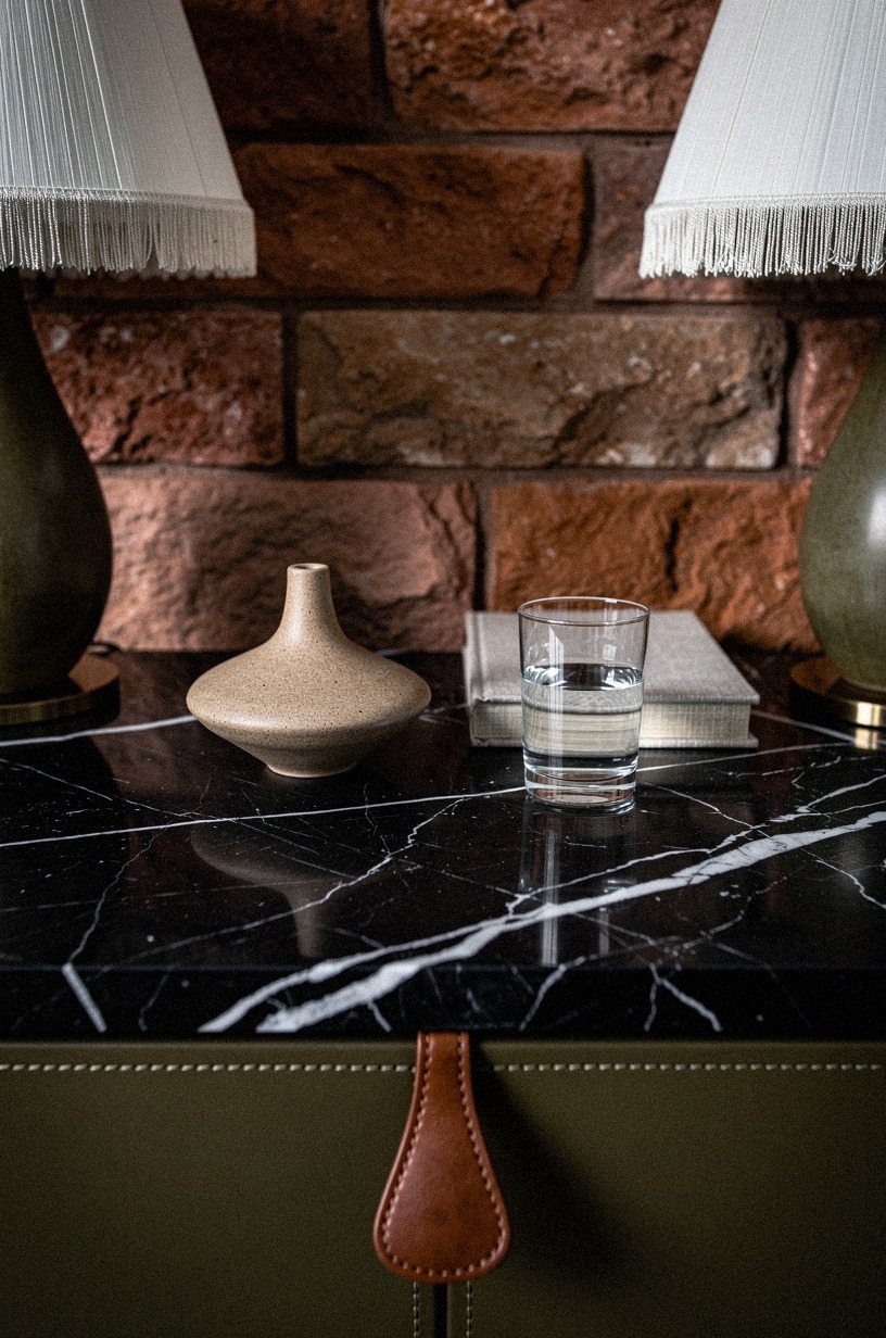 Soften corners with fringed shade lamps