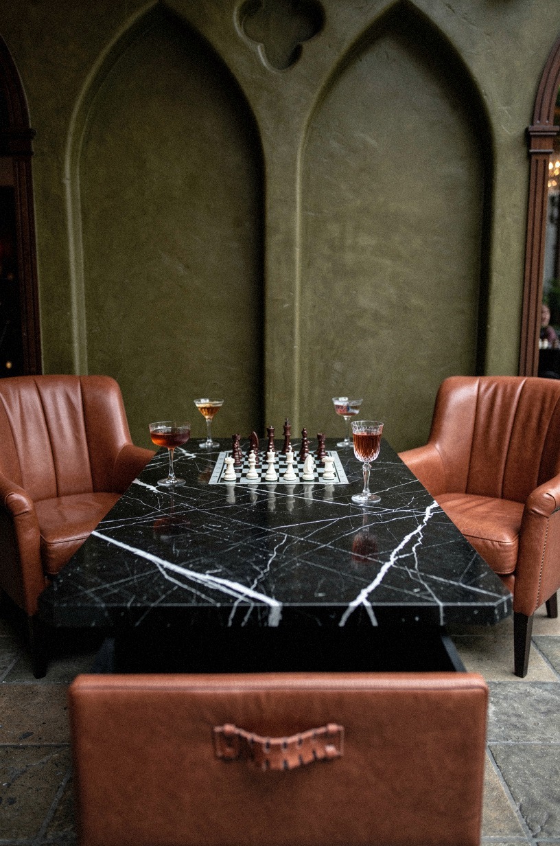 Want a marble chess table instead of another side table?