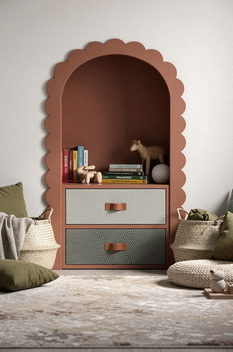 Frame the entrance with scalloped trim
