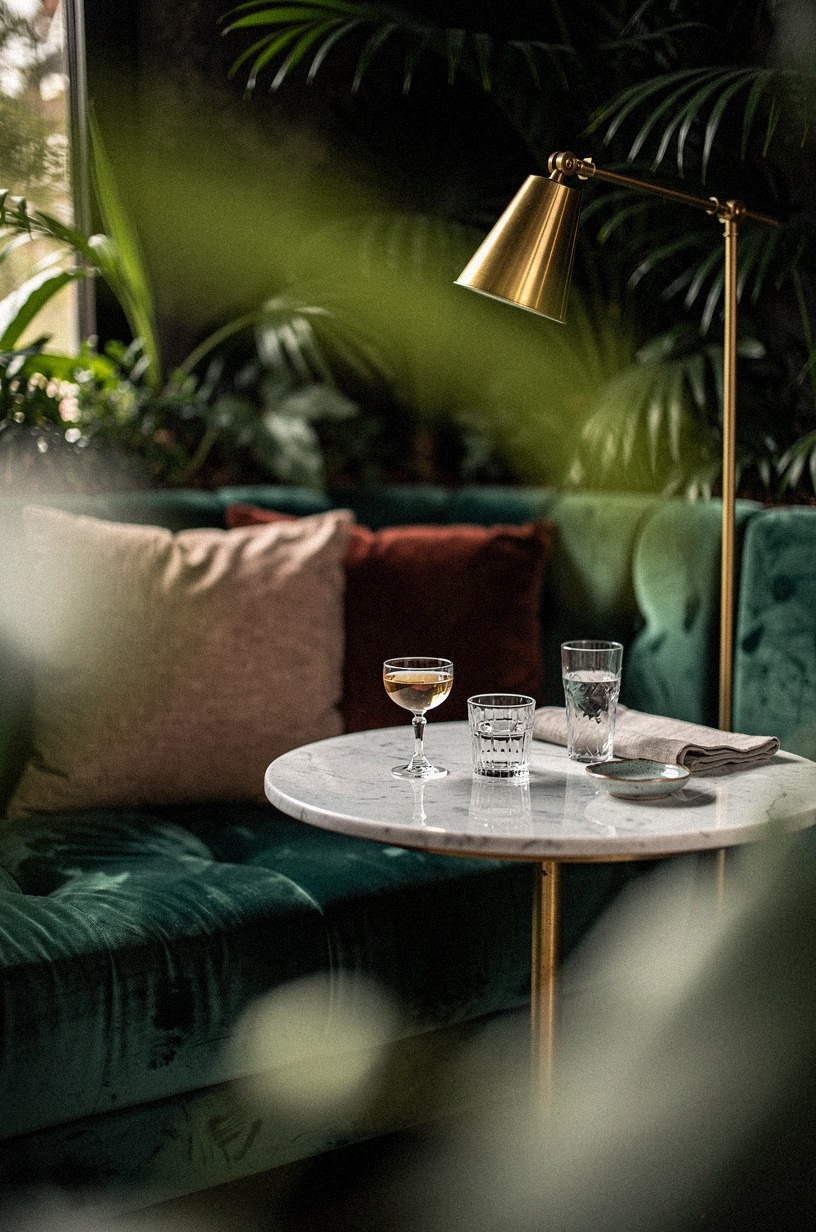 Want a Calacatta marble drinks table near the sofa?