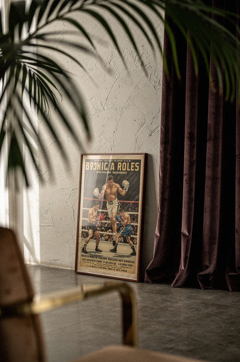 Lean a Framed Boxing Poster Against the Wall Instead of Hanging It