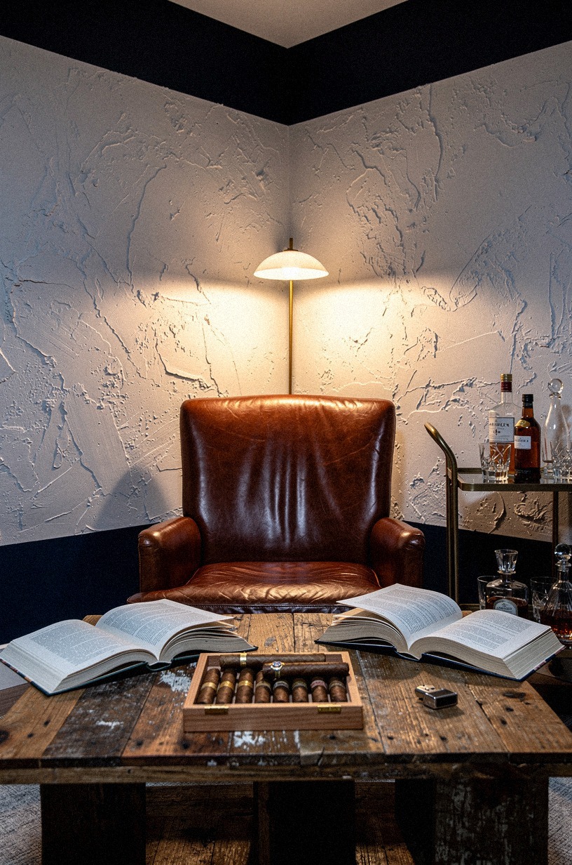 Create a cigar-lounge reading nook