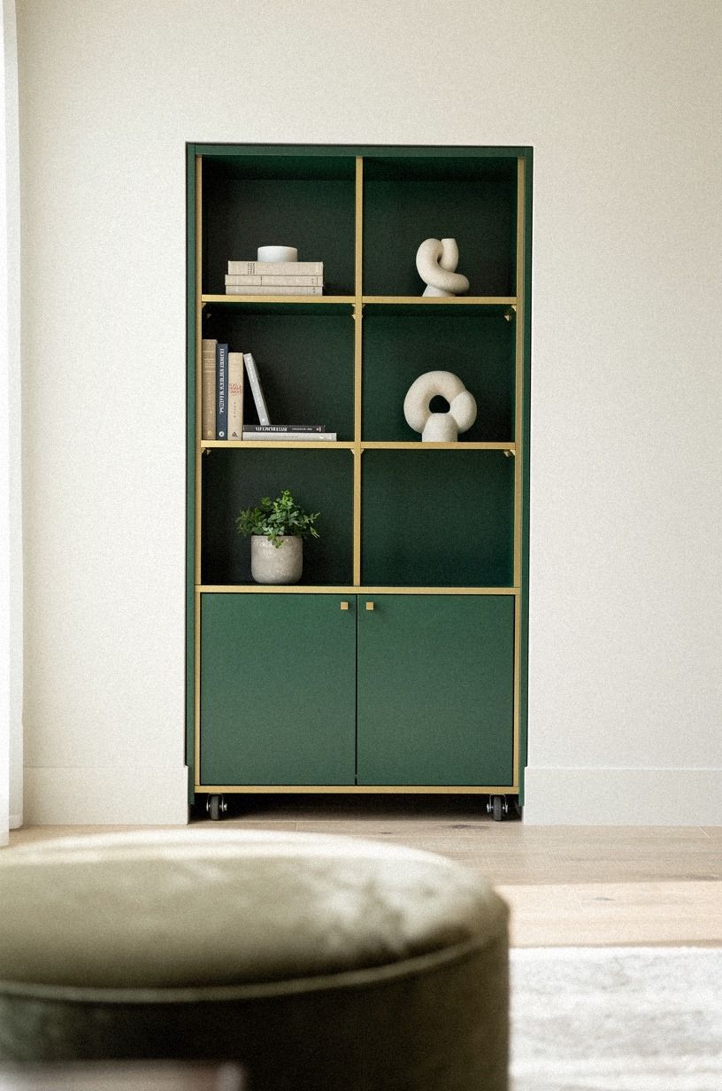 Conceal caster wheels under a plinth base