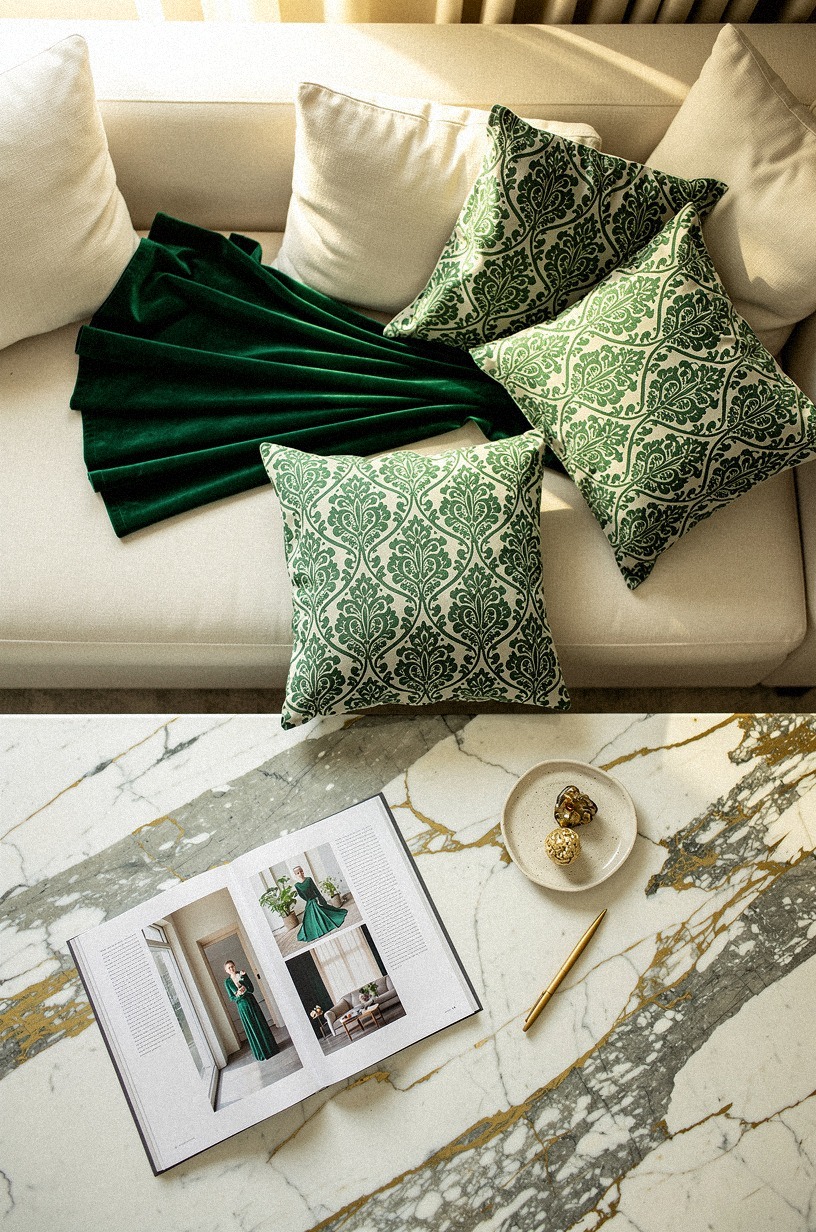 Repeat the velvet on Article sofa pillows