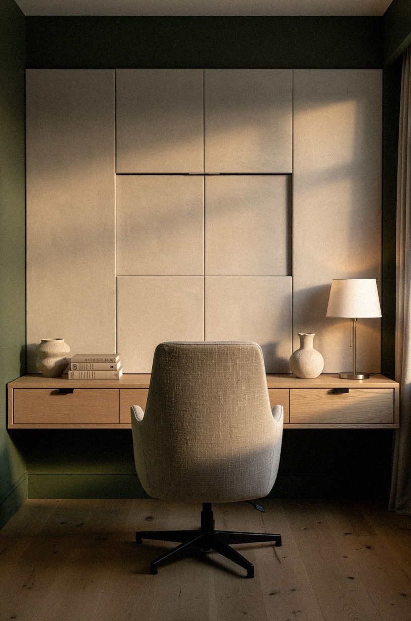 Place a swivel chair facing the detail wall