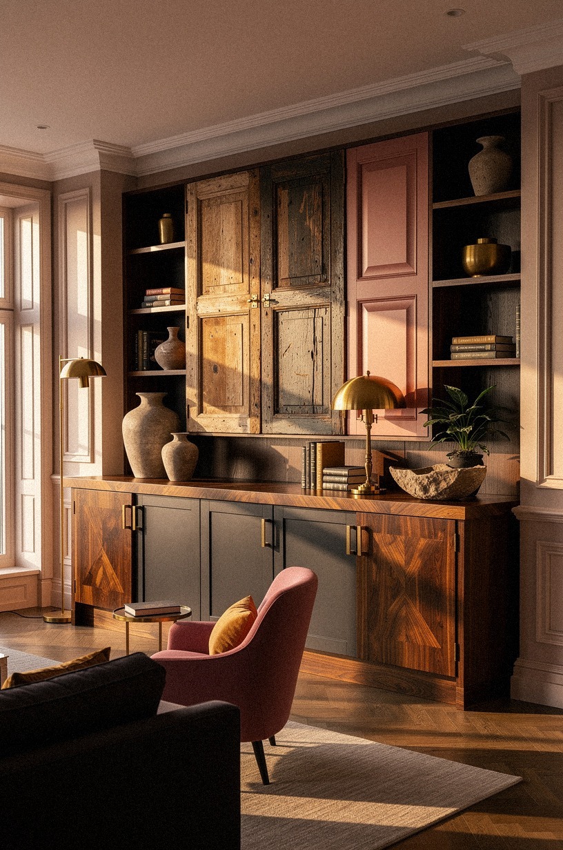 Build a back bar out of second-hand doors
