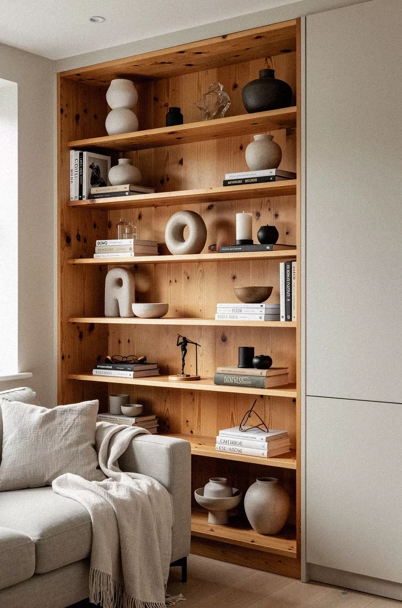 Line the cavity with linen and add a mirror