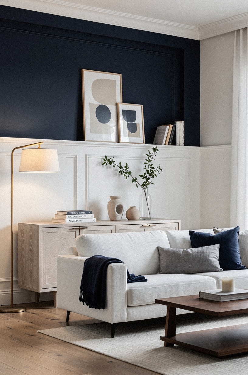 The Farrow & Ball + Benjamin Moore Two-Tone Back Panel Method