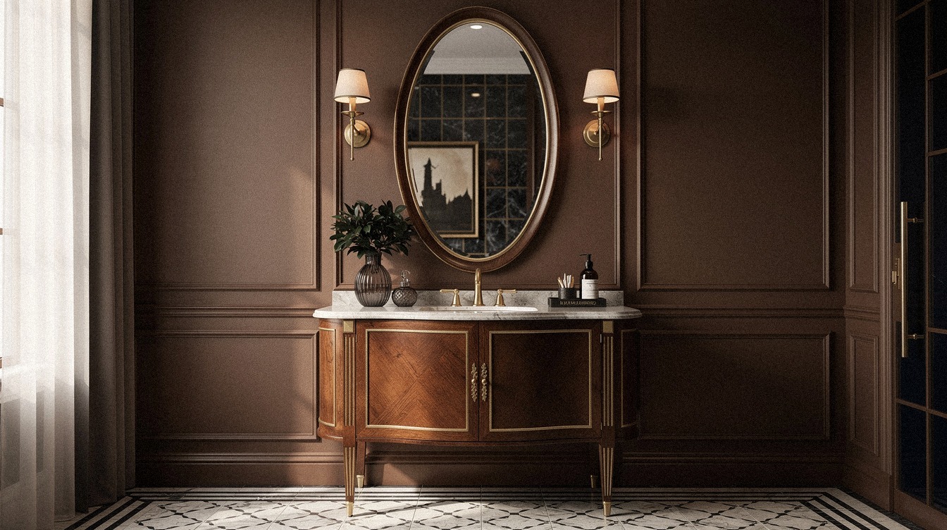 I Tried a Speakeasy Bathroom Mood, One Mirror Made It Work