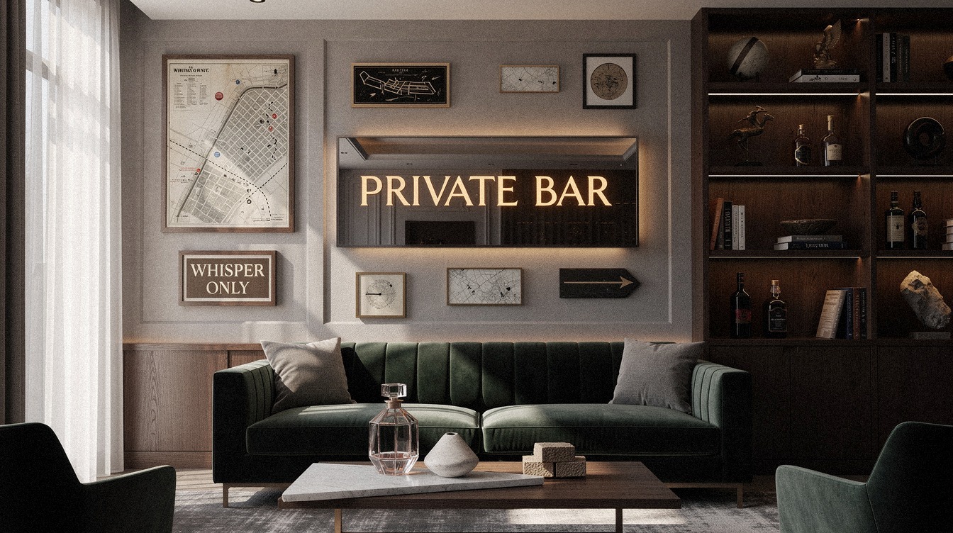 How to Style Speakeasy Wall Signs That Feel Secretive