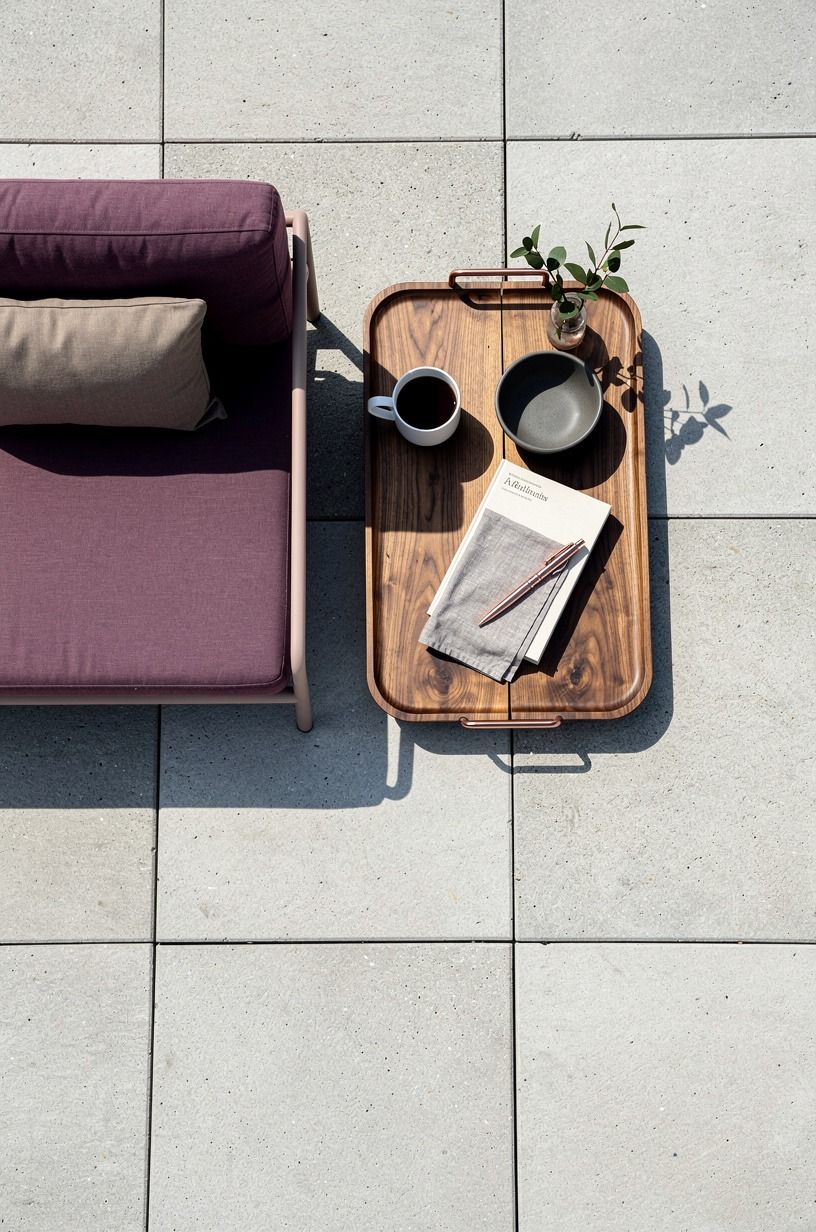 Lay large-format concrete pavers in a grid
